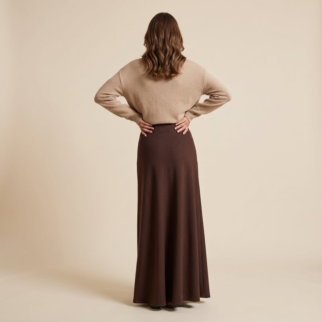 Spódnica Maxi Damska Satynowa | Styl Codzienny