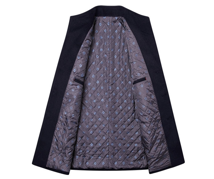Płaszcz Męski Elegancki Jednorzędowy Czarny | Styl Codzienny