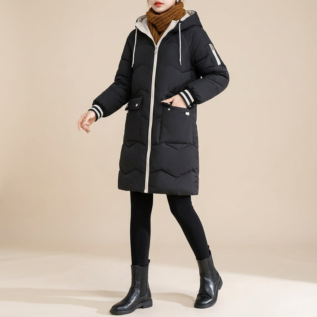 Kurtka Damska Zimowa z Kapturem | Styl Miejski na Co Dzień