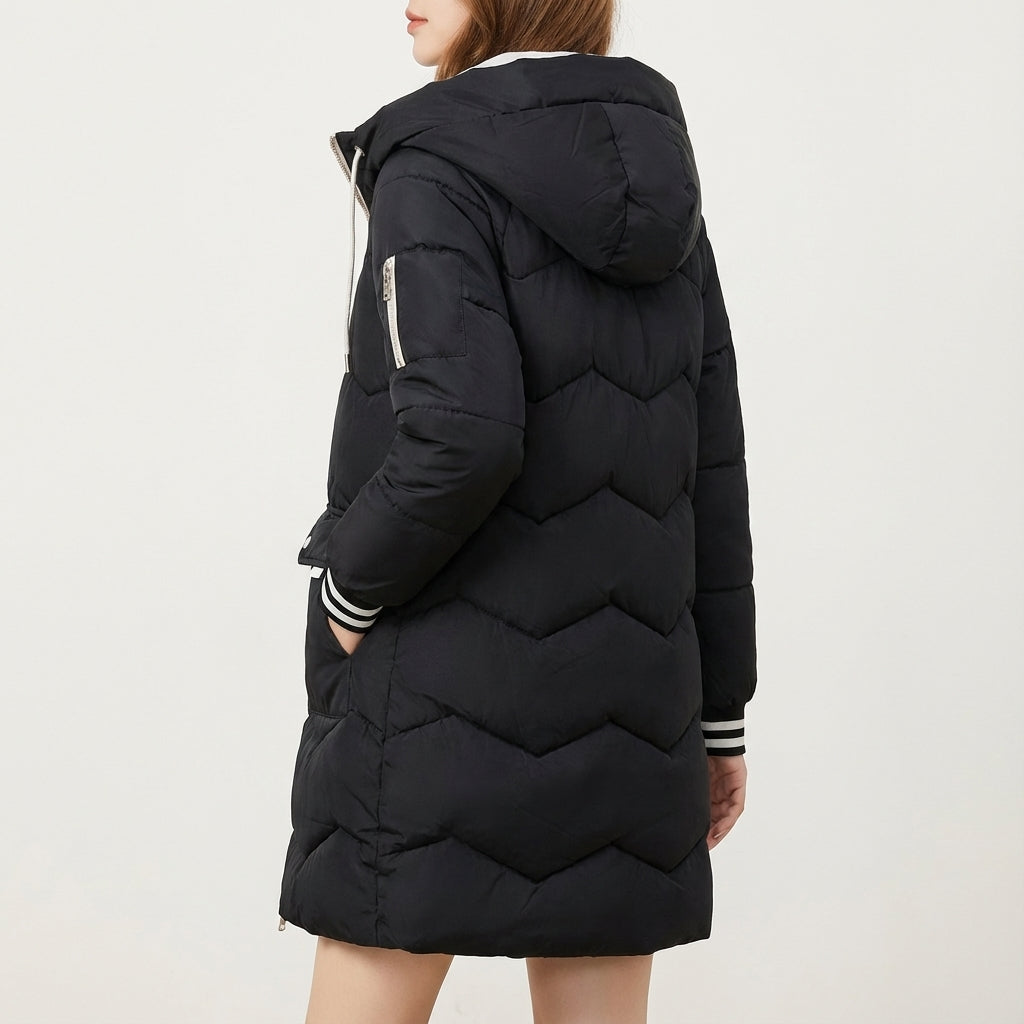 Kurtka Damska Zimowa z Kapturem | Styl Miejski na Co Dzień