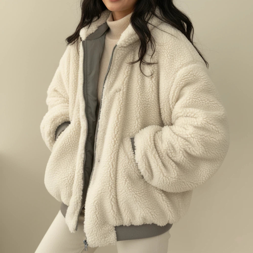 Kurtka Zimowa Damska Dwustronna z Miękkim Ociepleniem | Codzienny Styl