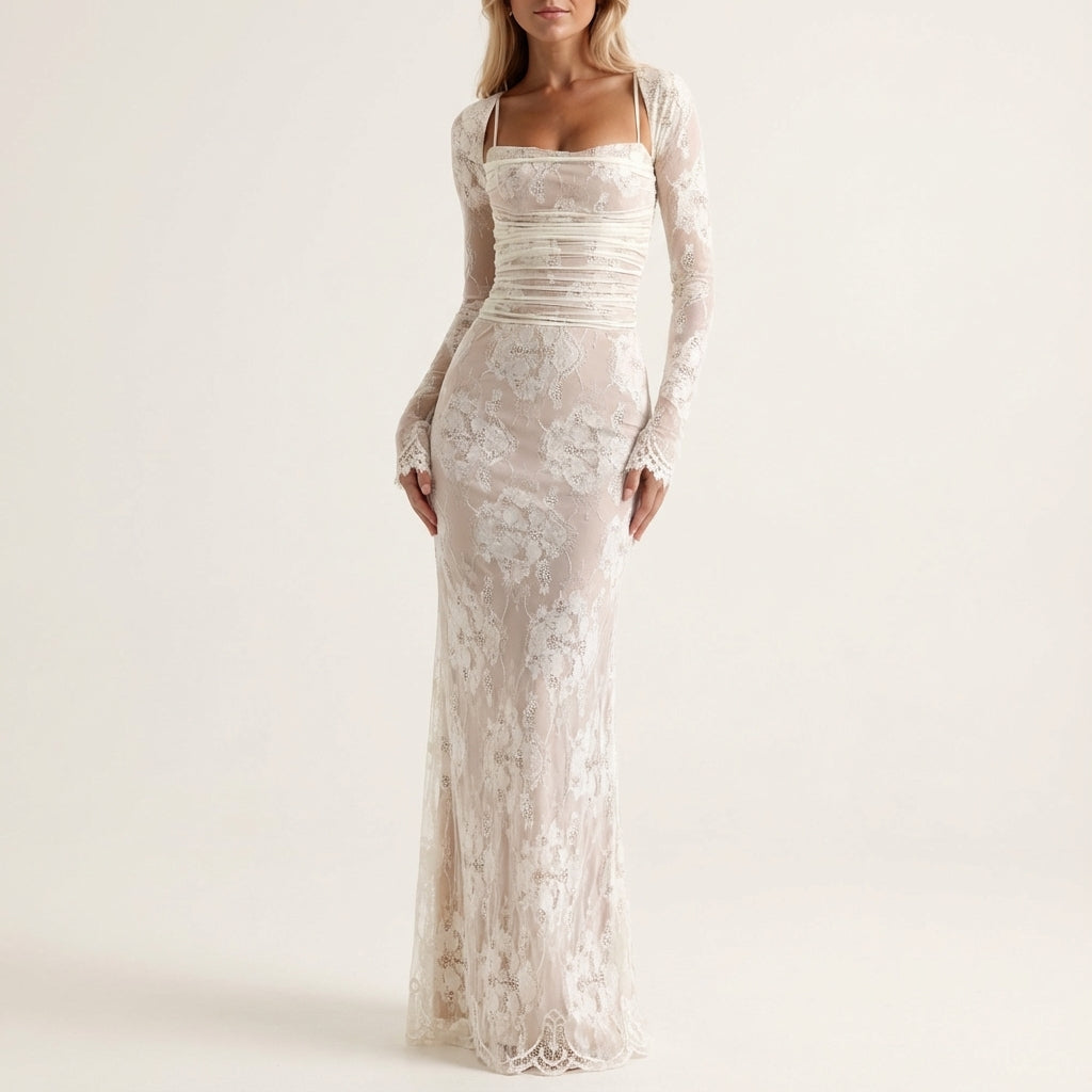 Sukienka damska maxi gorsetowa z wzorem kwiatowym | Na przyjęcie