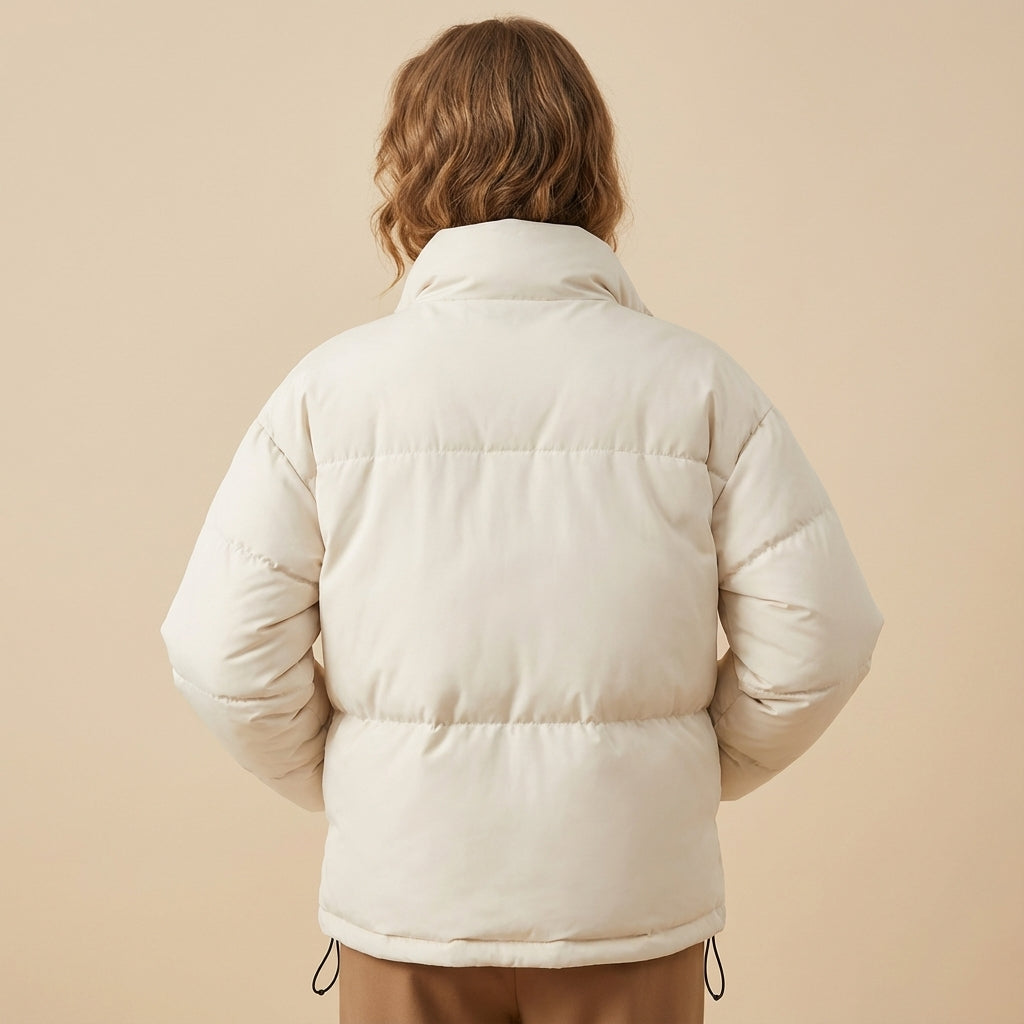 Kurtka Zimowa Damska Oversize ze Stójką | Styl Miejski