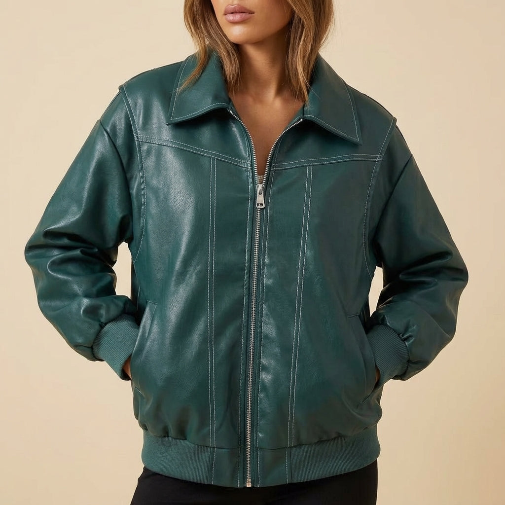 Kurtka Zimowa Damska Oversize Czarna | Miejski Styl