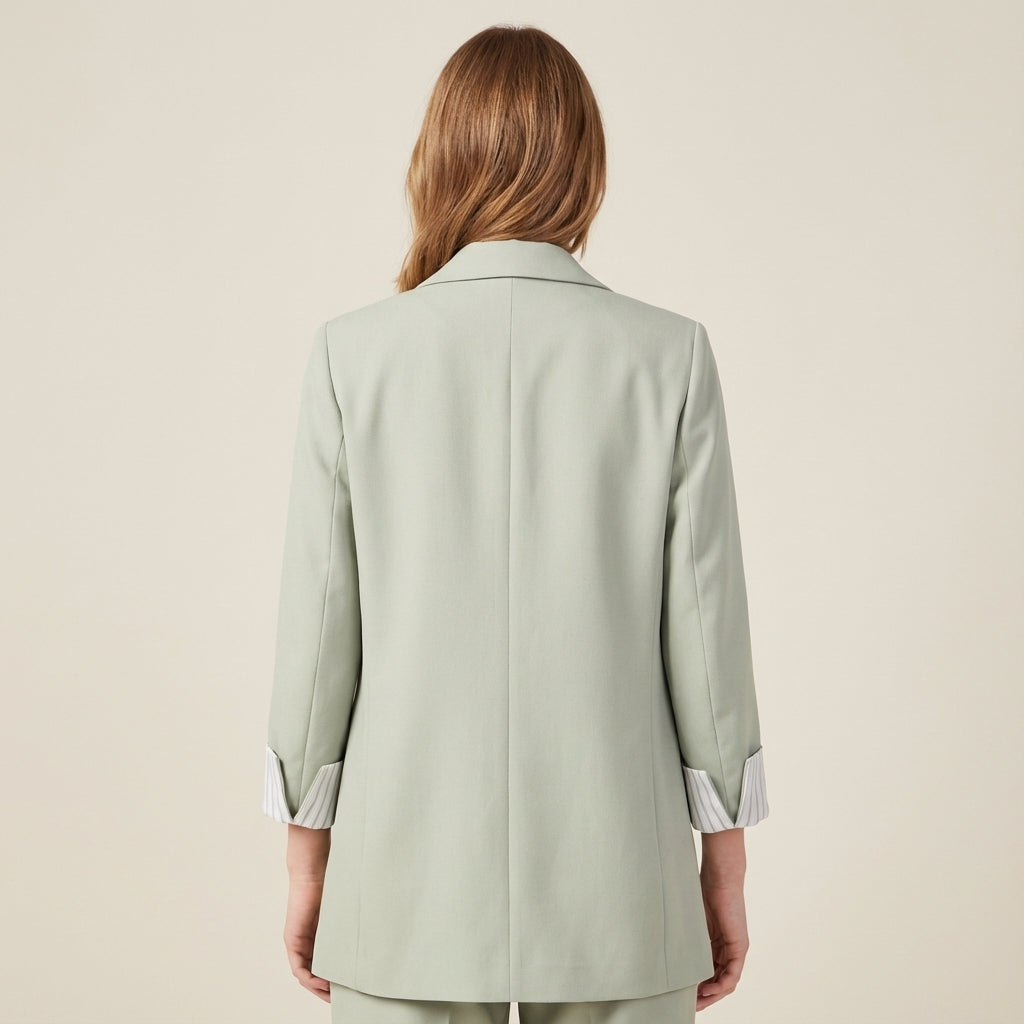 Marynarka damska oversize dwurzędowa zielona | Codzienne noszenie