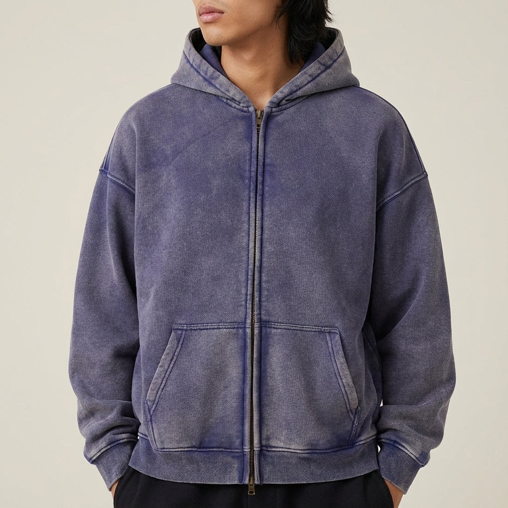 Bluza męska rozpinana z kapturem | Na co dzień