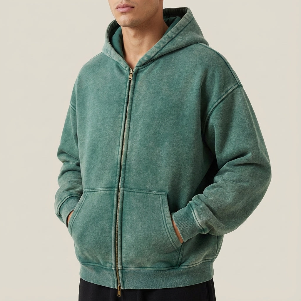 Bluza męska rozpinana z kapturem | Na co dzień