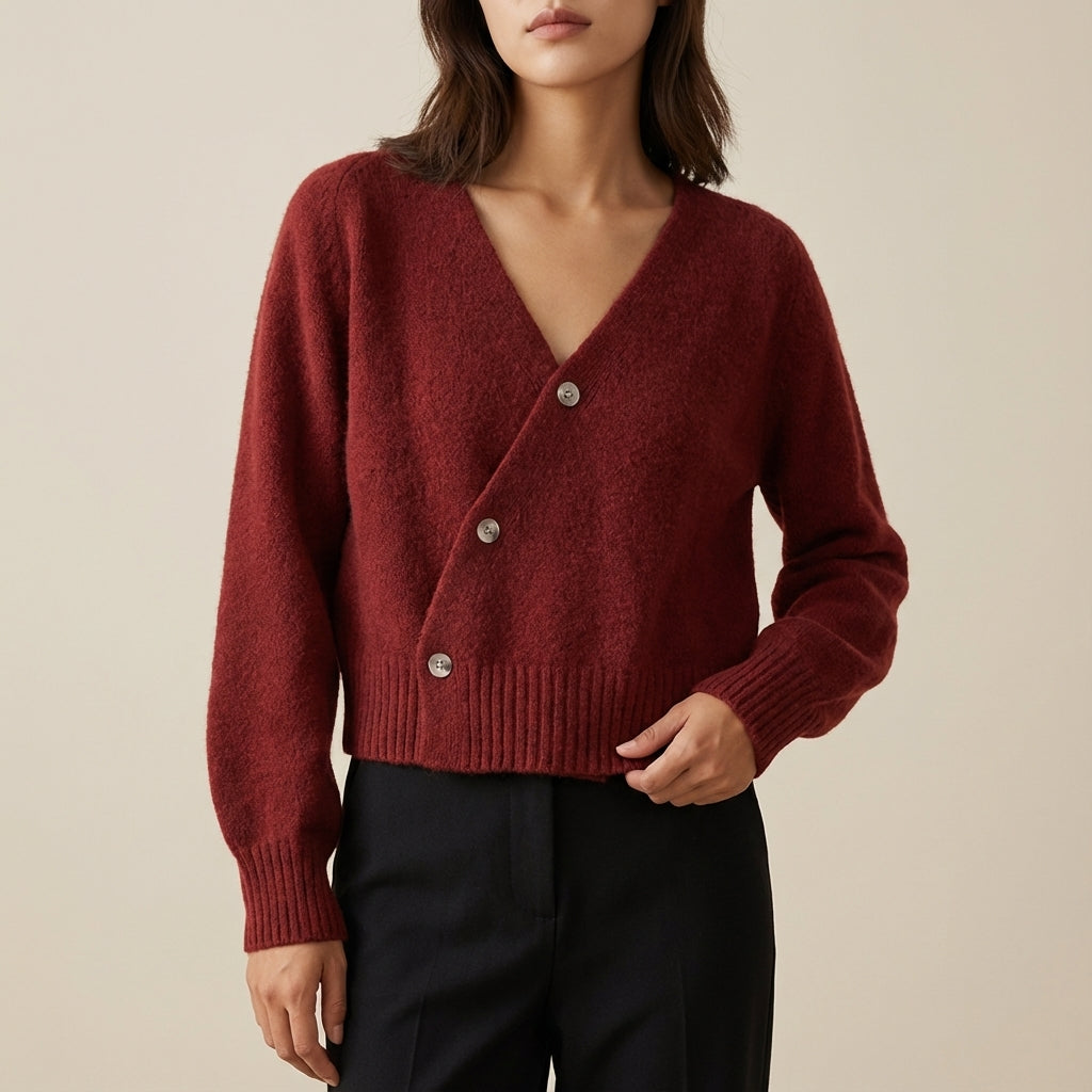 Kardigan damski klasyczny z guzikami | Styl miejski codzienny