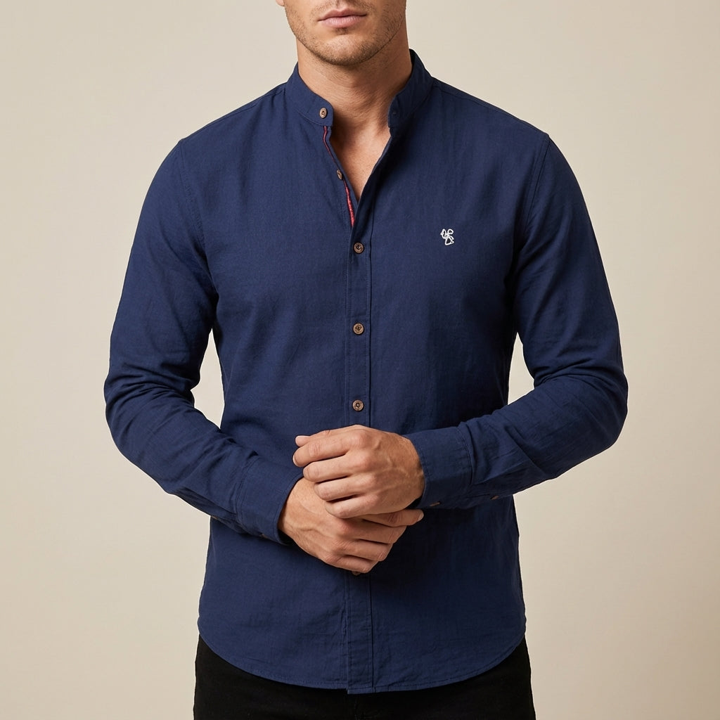 Koszula męska z długim rękawem o prostym kroju | Do pracy