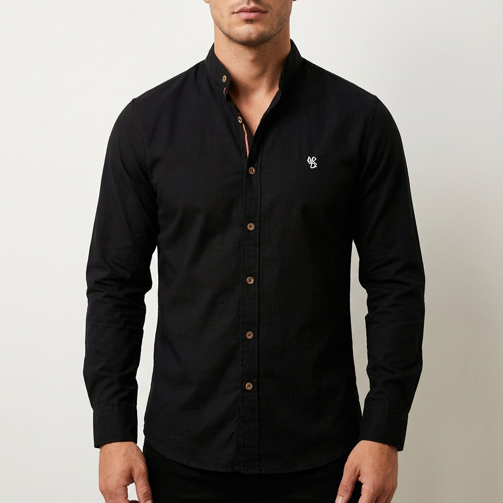 Koszula męska z długim rękawem o prostym kroju | Do pracy