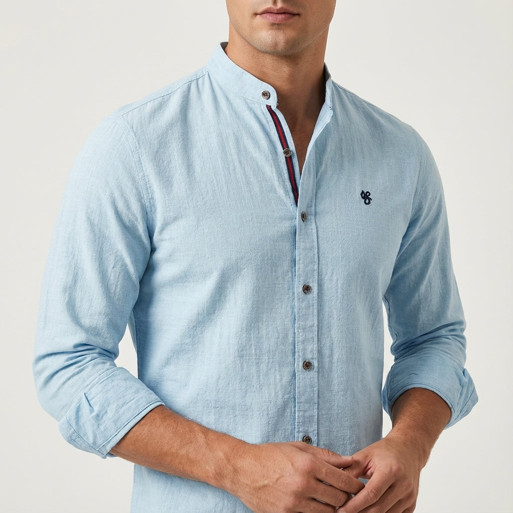 Koszula męska z długim rękawem o prostym kroju | Do pracy