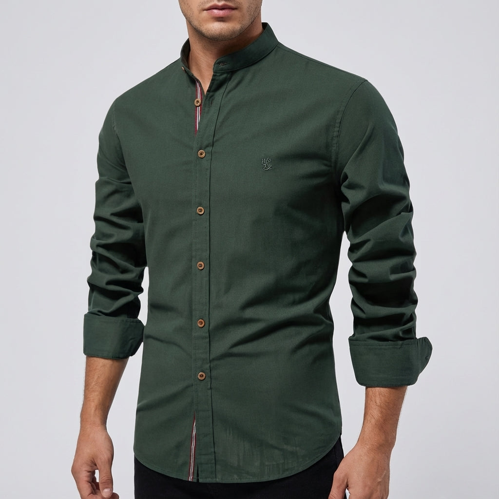 Koszula męska z długim rękawem o prostym kroju | Do pracy