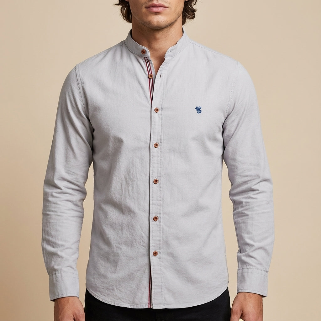 Koszula męska z długim rękawem o prostym kroju | Do pracy