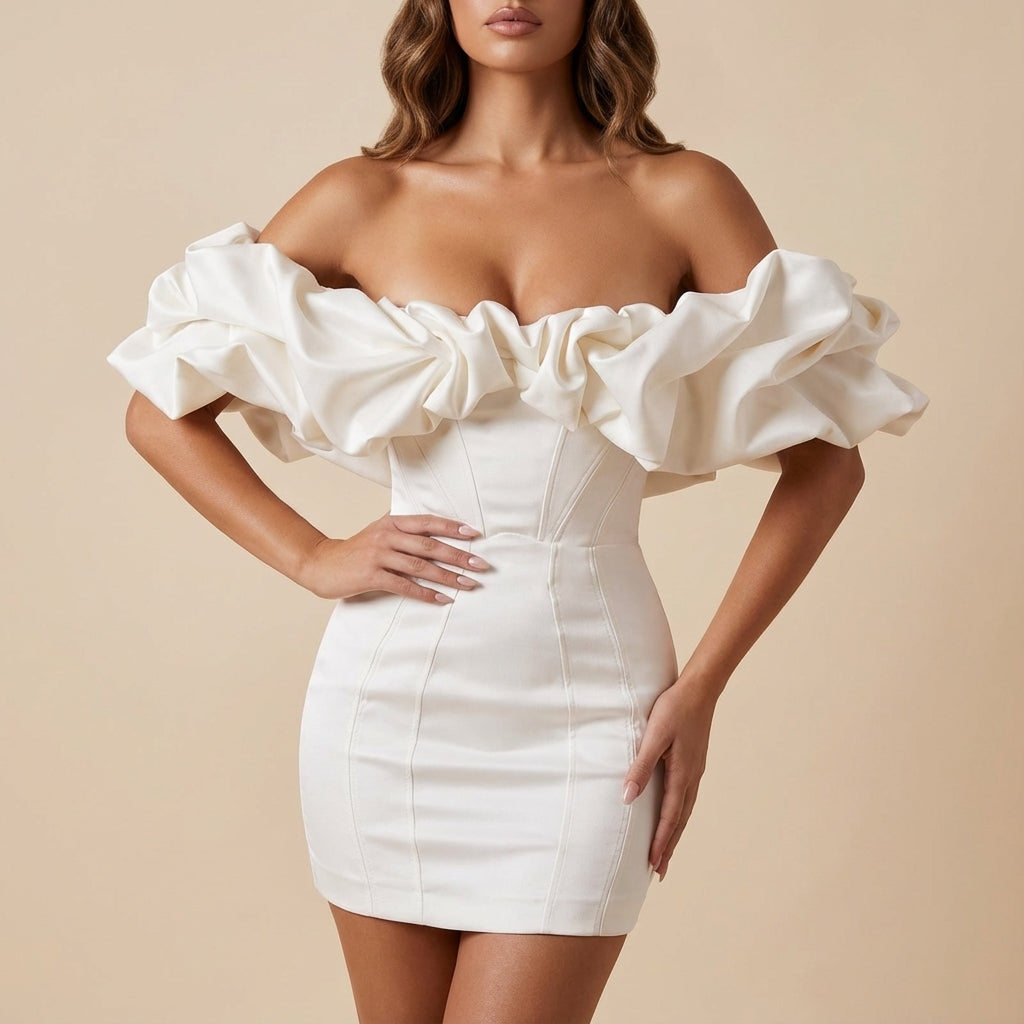 Sukienka damska hiszpanka dopasowana | Na wyjścia i lato