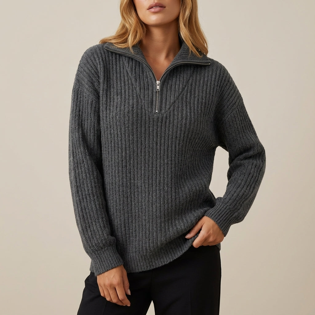 Sweter damski klasyczny prosty krój | Codzienne noszenie