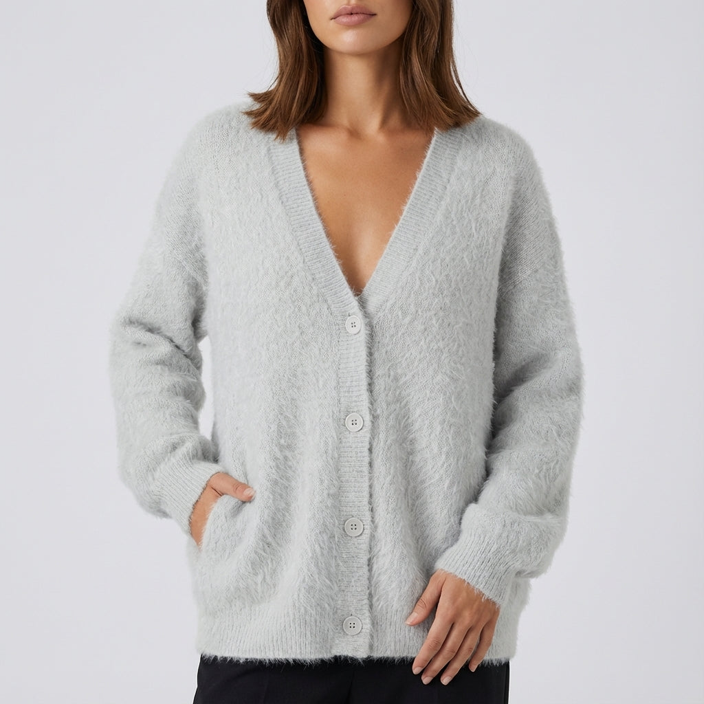 Sweter damski oversize luźny krój | Styl miejski na co dzień
