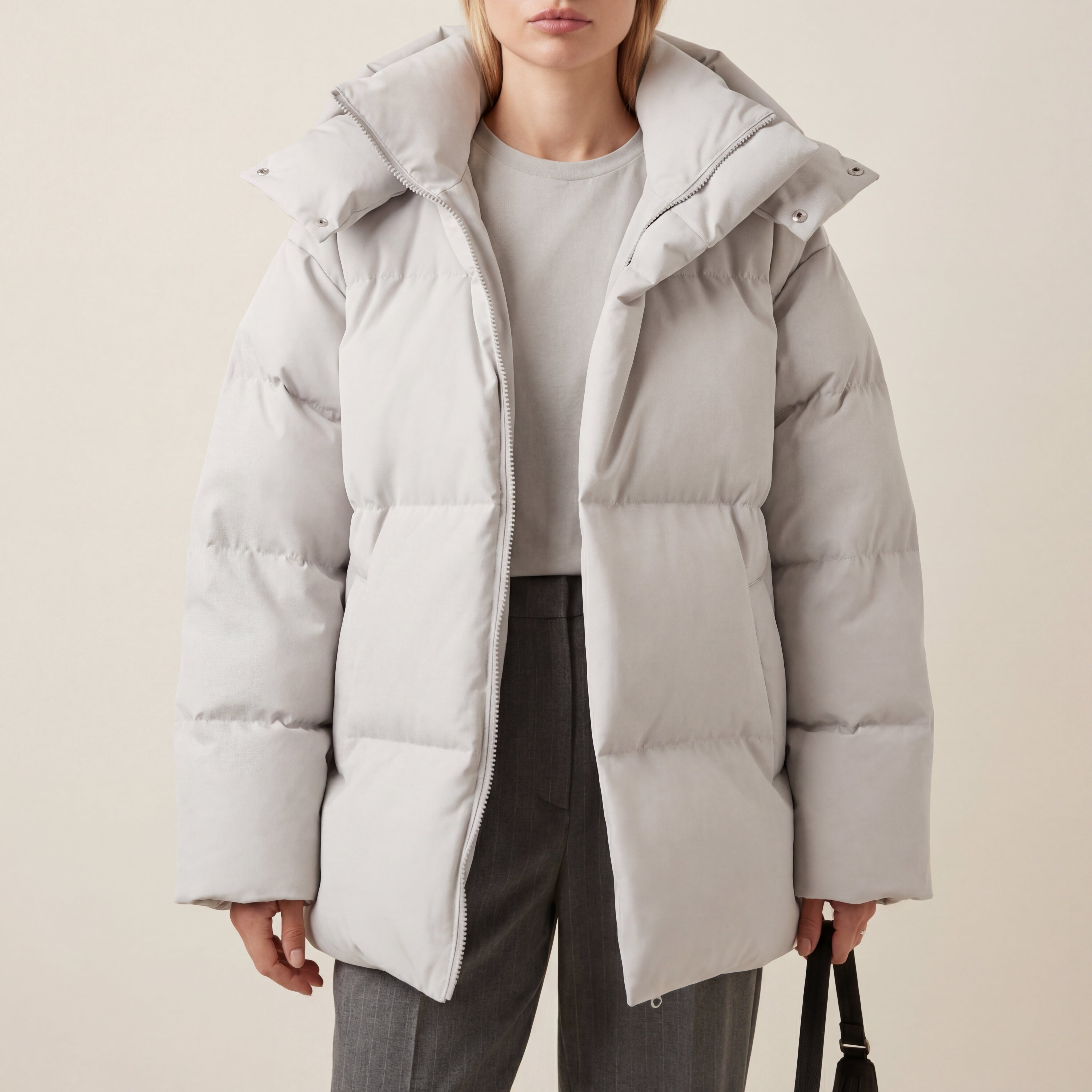 Kurtka Zimowa Damska Pikowana z Kapturem | Na Chłodniejsze Dni