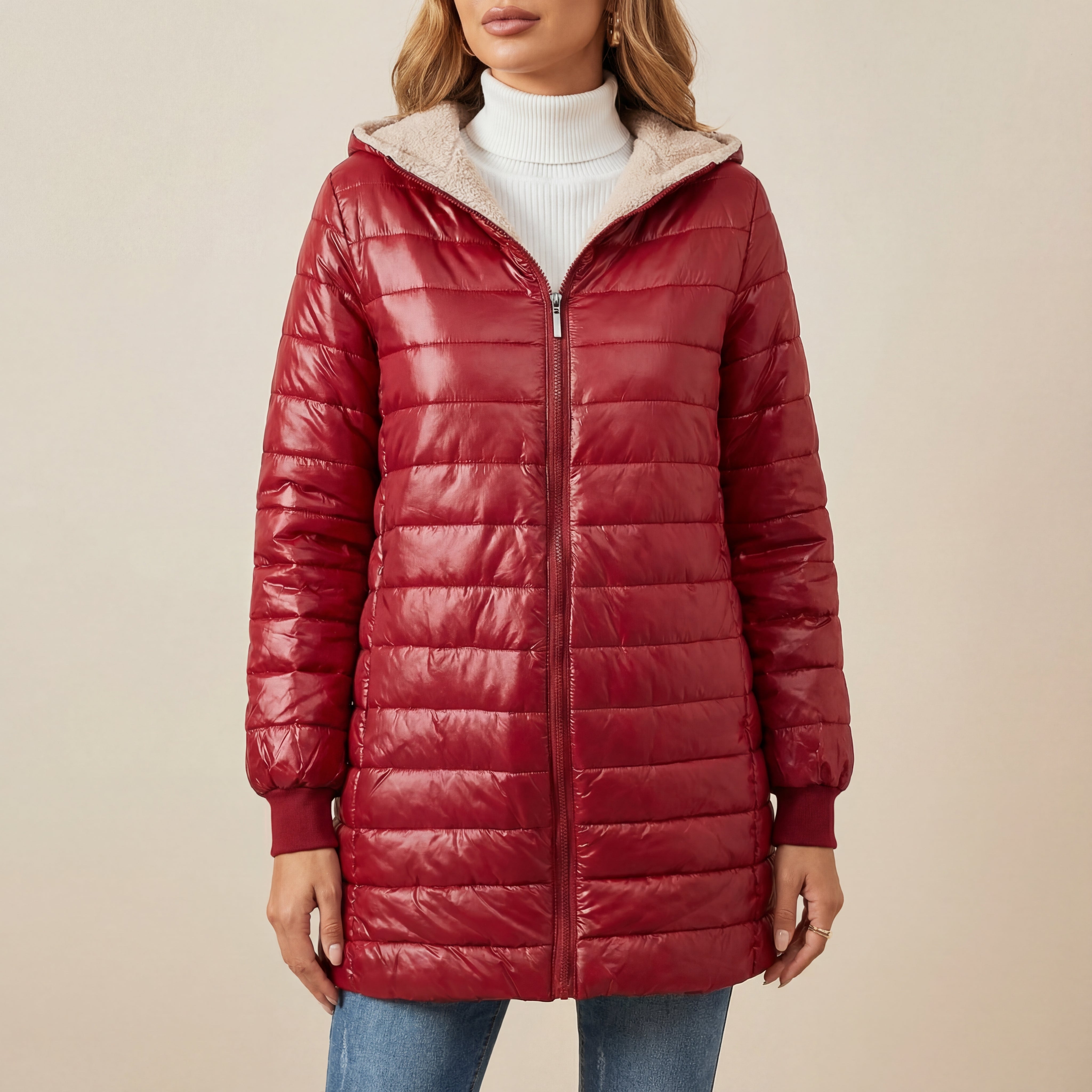 Kurtka Damska Zimowa Pikowana Granatowa | Na Zimę