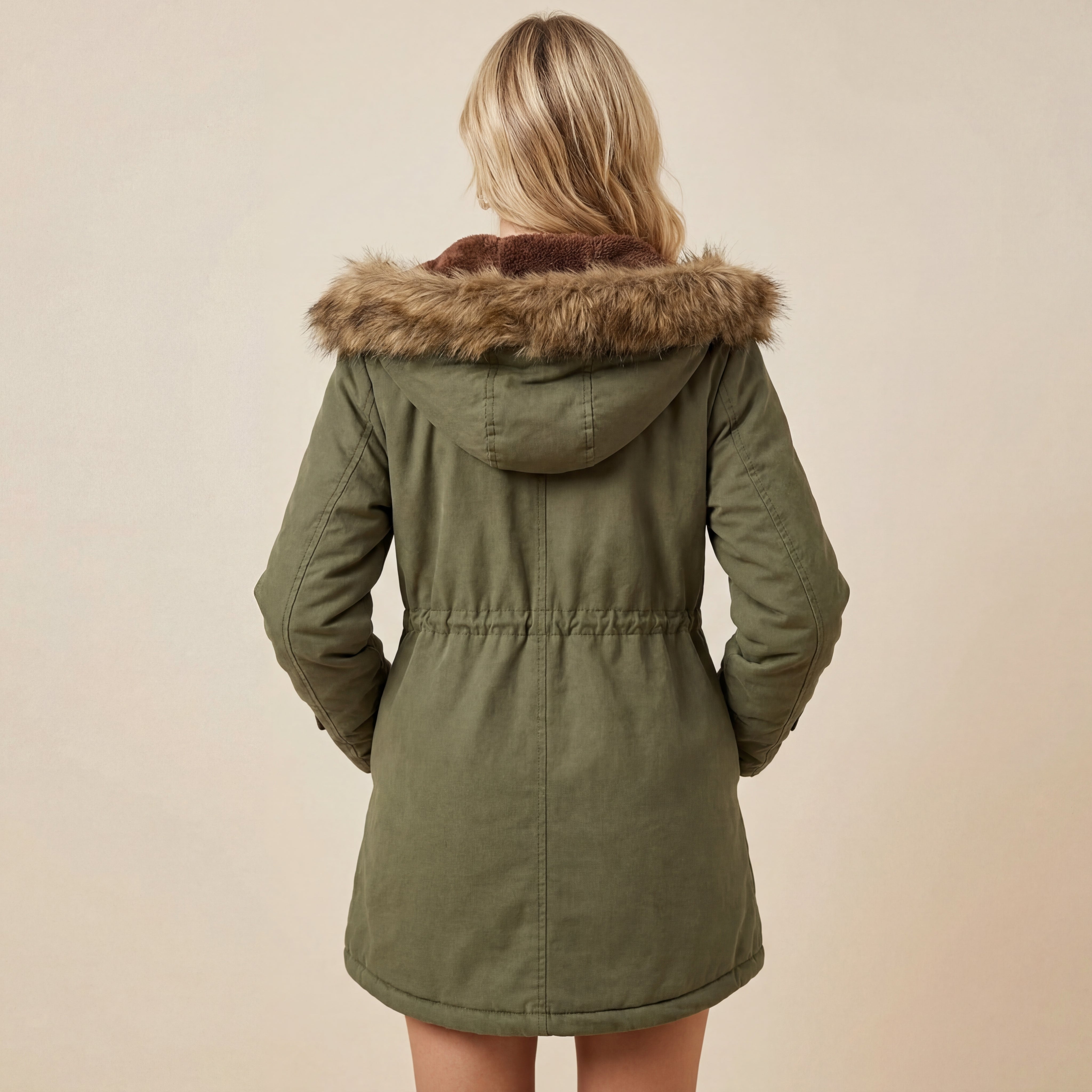 Kurtka Damska Zimowa z Kapturem Granatowa | Na Zimę