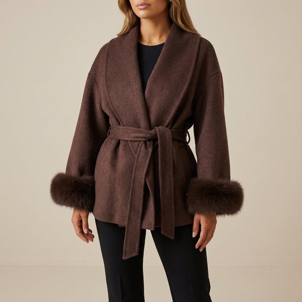 Płaszcz Damski Klasyczny z Paskiem | Styl Miejski