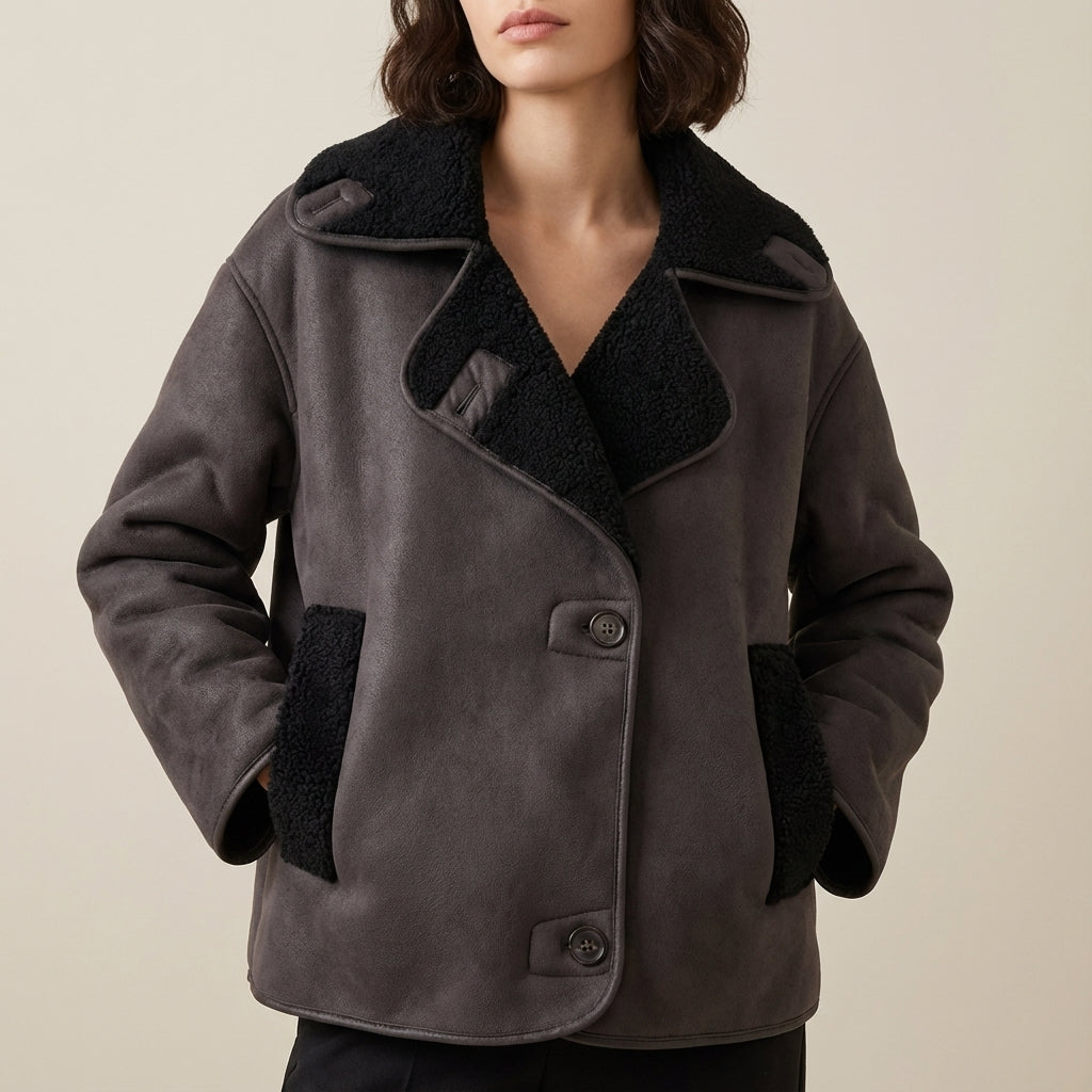 Kurtka Zimowa Damska Czarna Outdoor | Miejski Styl