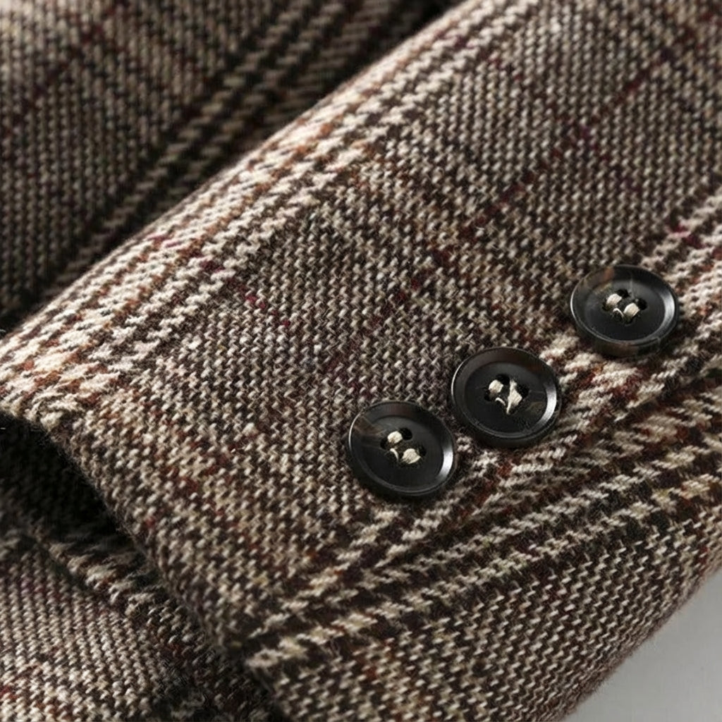 Marynarka damska w kratę klasyczny krój | Styl miejski