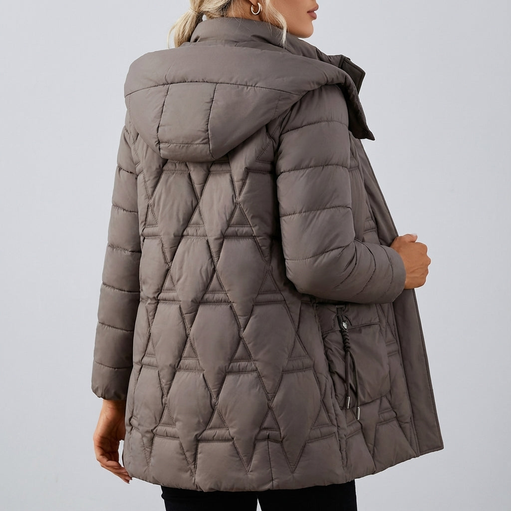 Kurtka Zimowa Damska Pikowana Klasyczny Krój | Styl Miejski