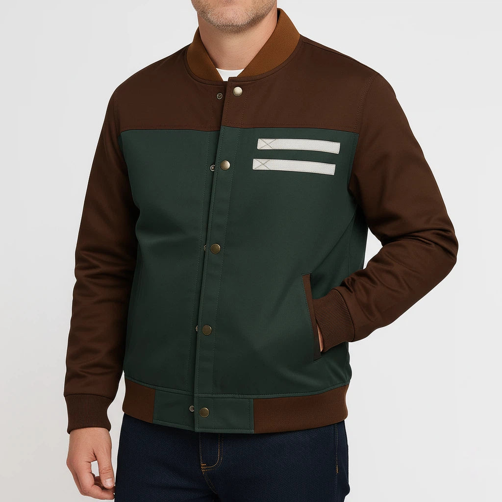 Kurtka Męska Przejściowa Bomberka Vintage Zielona | Na Wiosnę