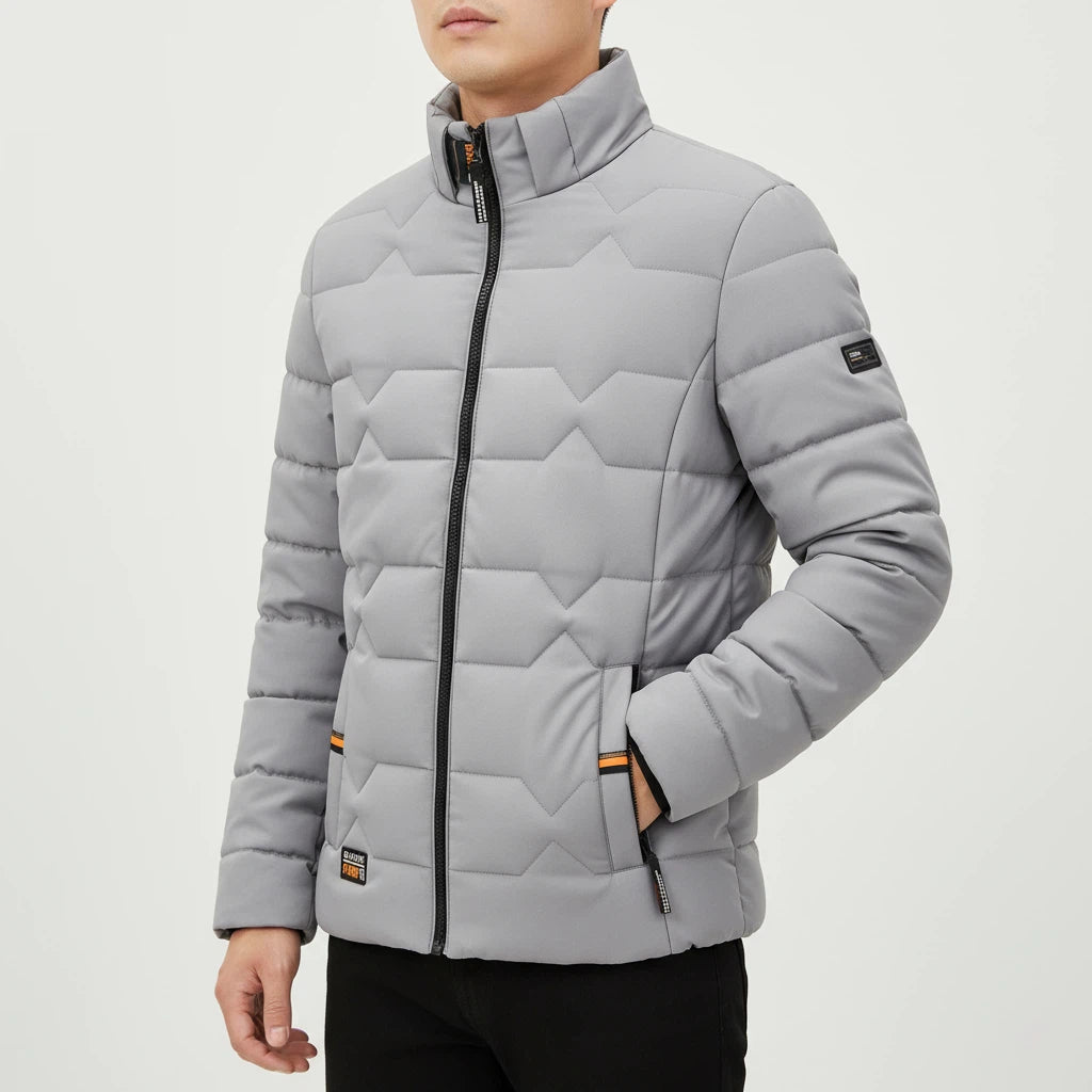 Kurtka Pikowana Męska z Lekkiego Materiału | Codzienny Styl