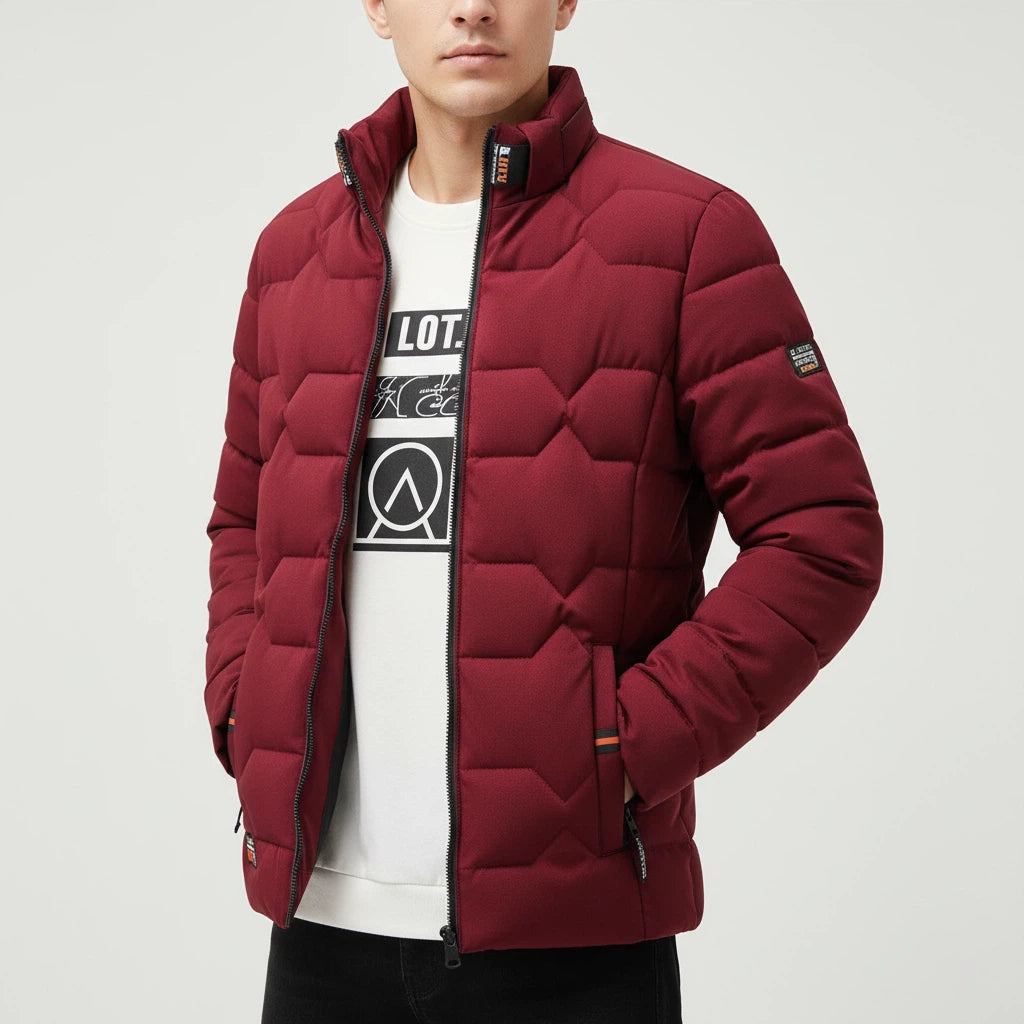 Kurtka Pikowana Męska z Lekkiego Materiału | Codzienny Styl