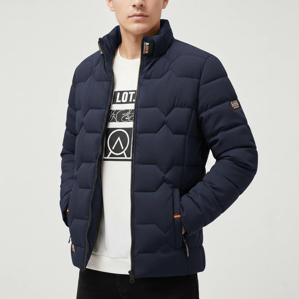 Kurtka Pikowana Męska z Lekkiego Materiału | Codzienny Styl