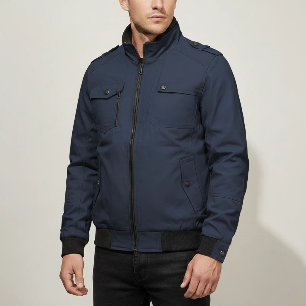 Kurtka Przejściowa Męska Zasuwana z Kieszeniami | Na Co Dzień