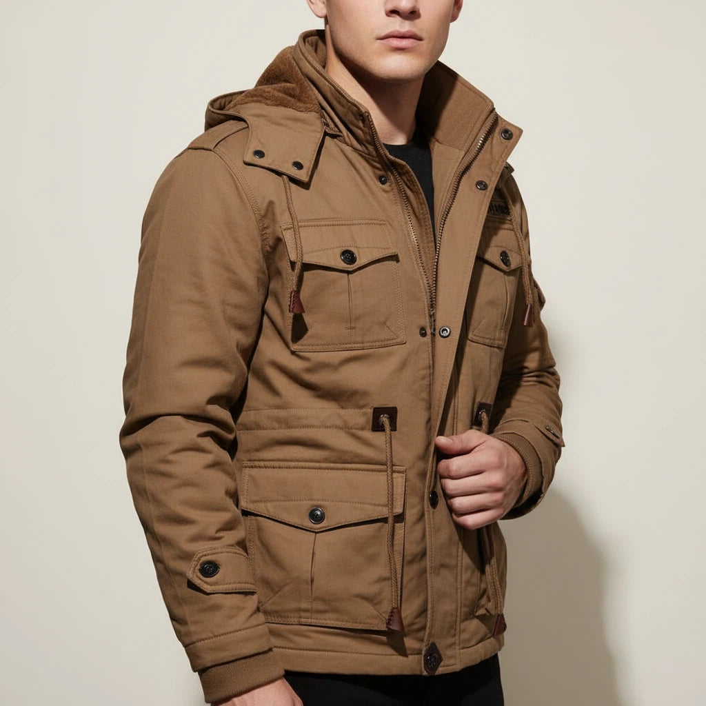 Kurtka Zimowa Męska z Kapturem i Ociepleniem | Na Co Dzień