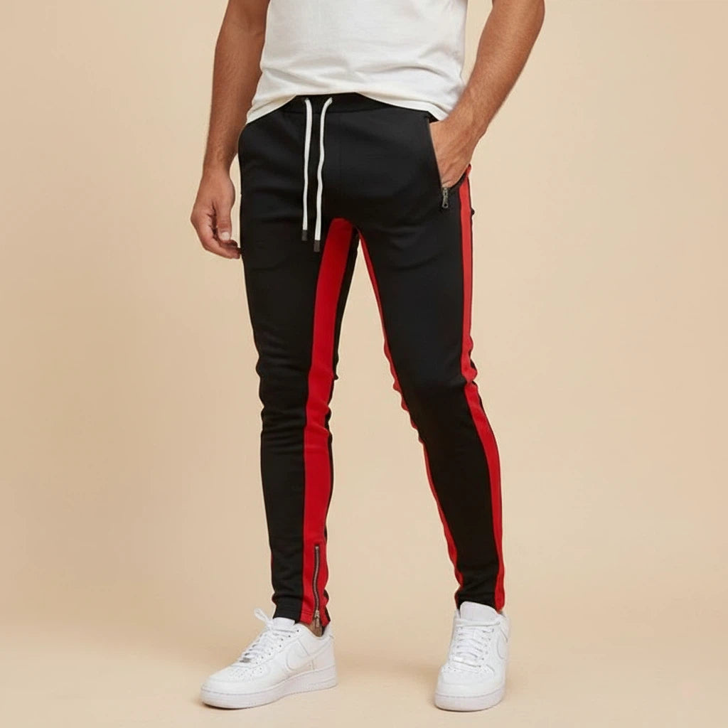 Spodnie Dresowe Męskie z Paskami Po Bokach | Styl Sportowy