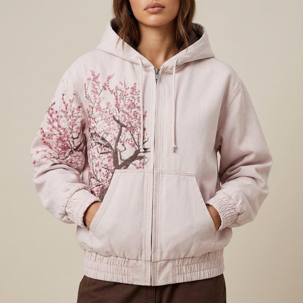 Bluza damska oversize z motywem kwiatowym | Na co dzień