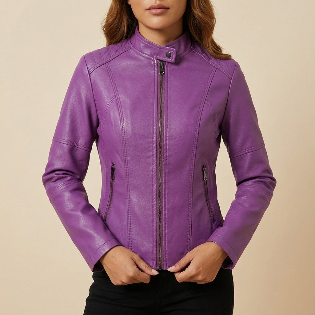 Kurtka damska z kołnierzem Mao czarna | Codzienne użytkowanie