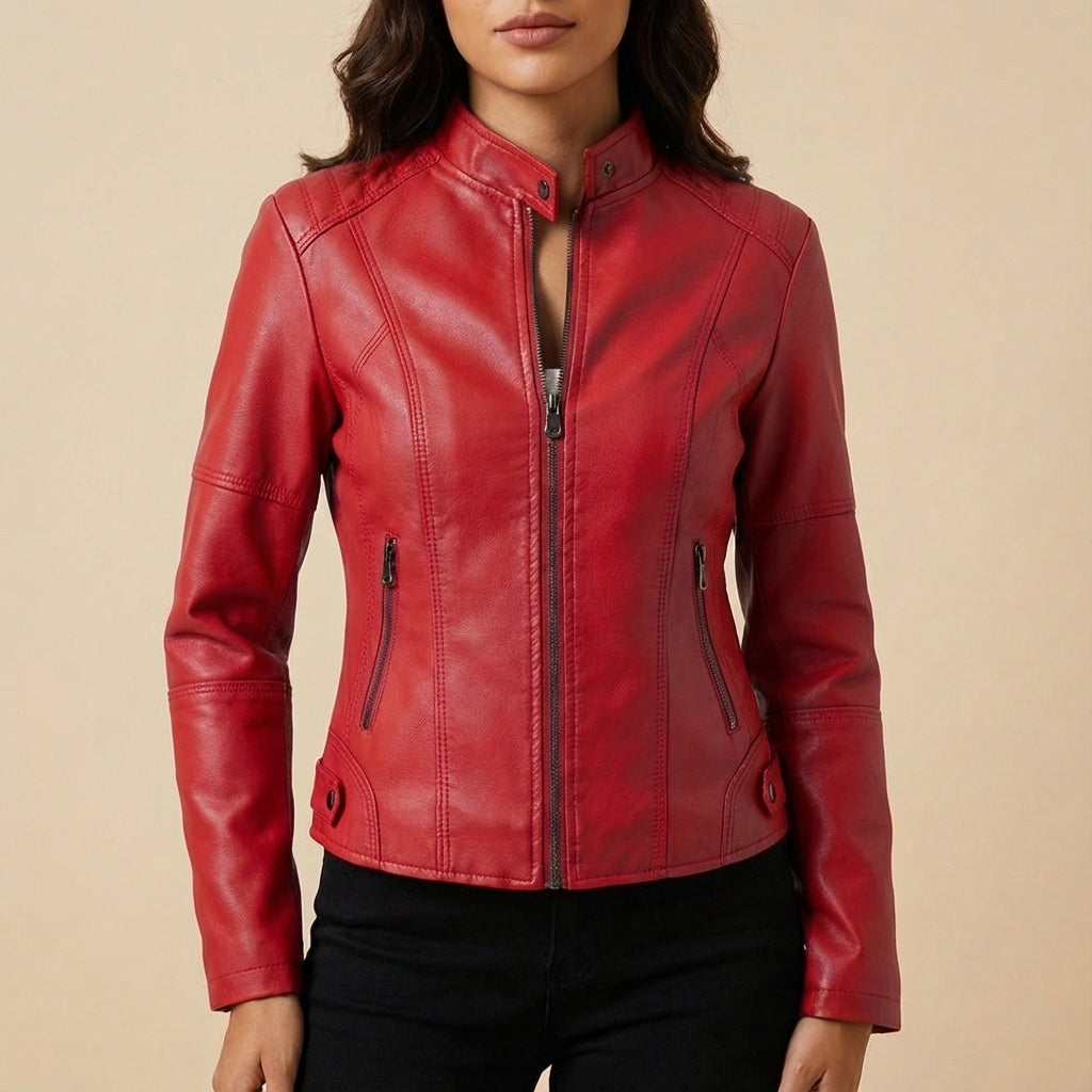 Kurtka damska z kołnierzem Mao czarna | Codzienne użytkowanie