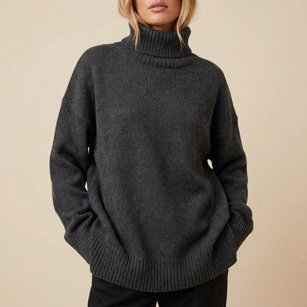 Sweter damski oversize golf | Styl codzienny