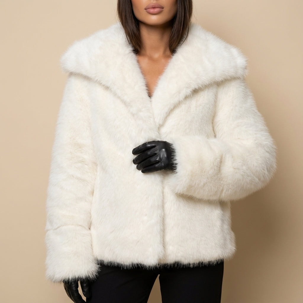 Krótka kurtka damska o włóknistej strukturze | Na co dzień