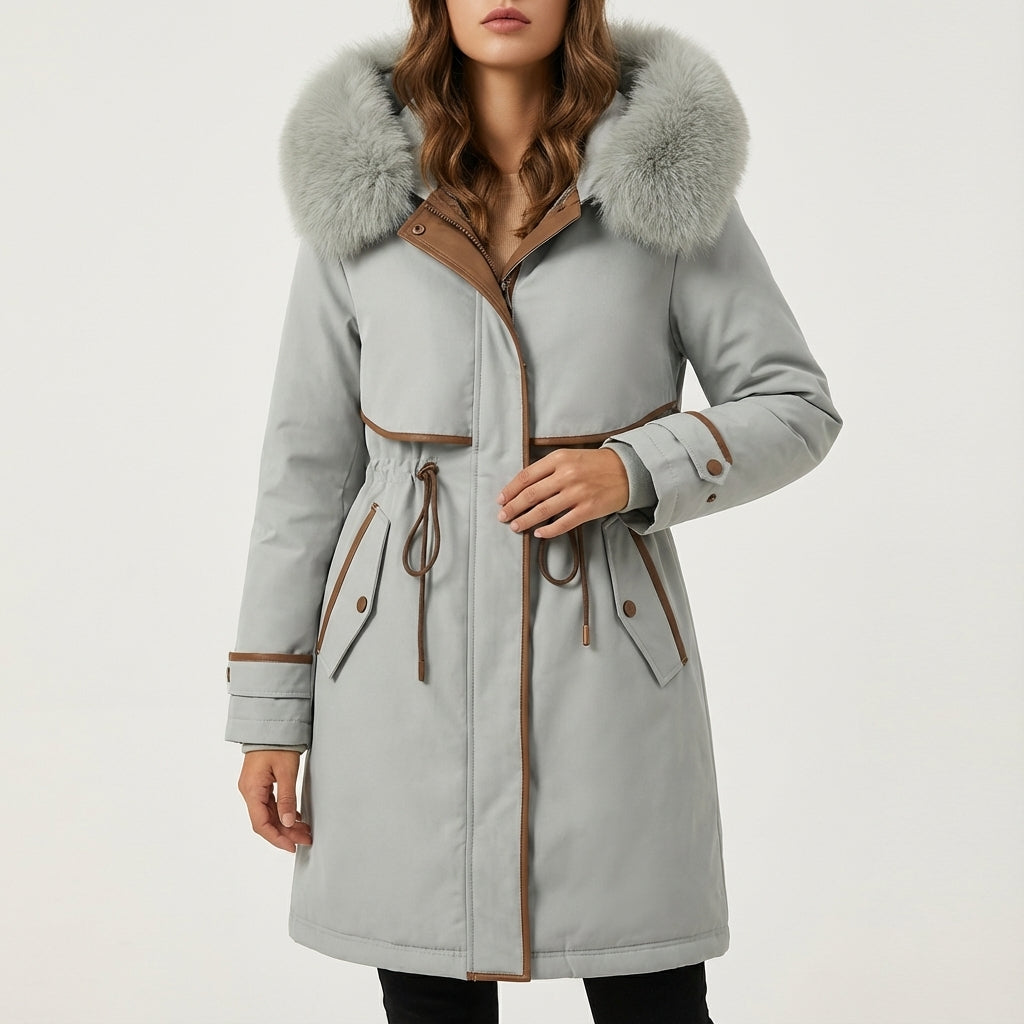 Kurtka zimowa damska z kapturem i regulacją | Na co dzień