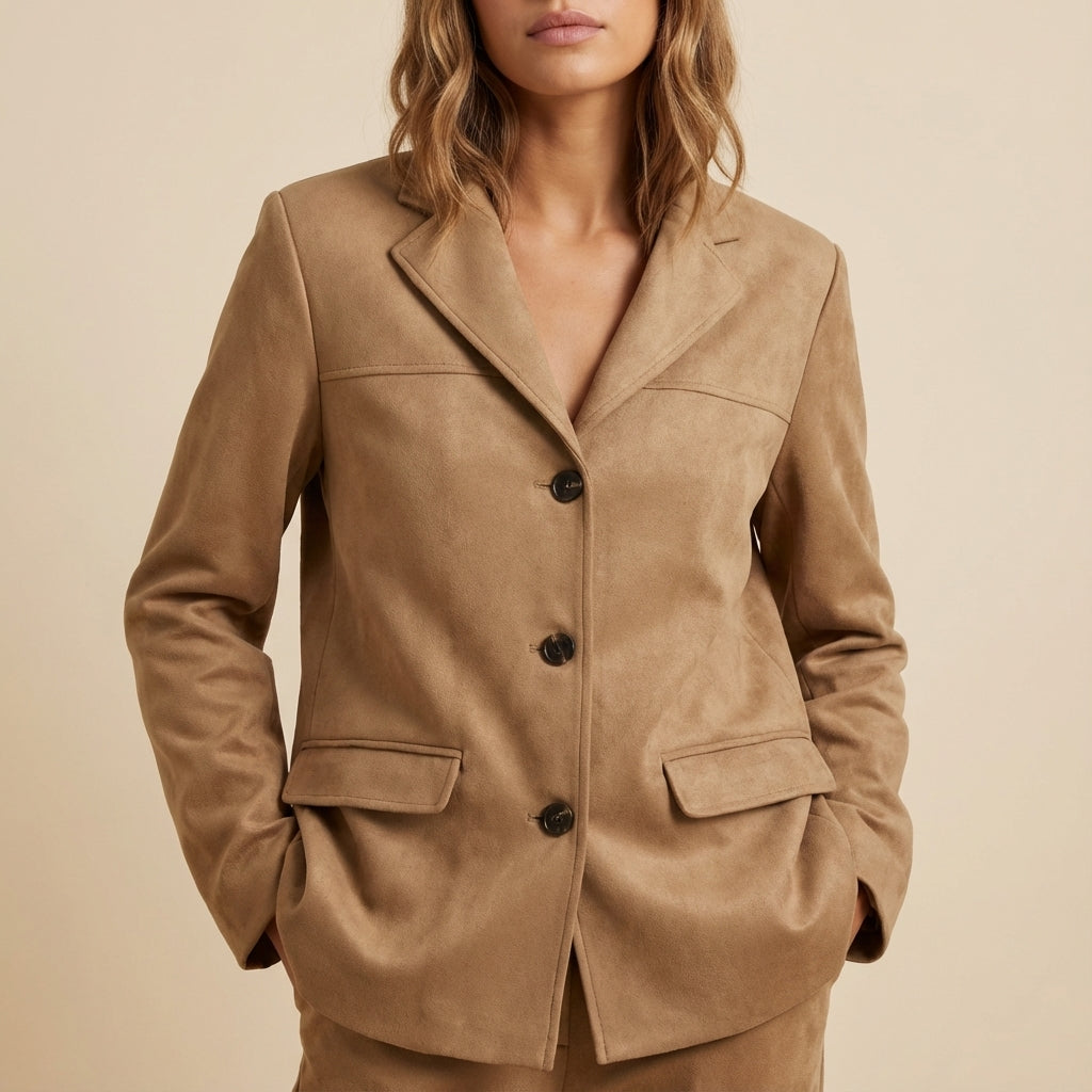 Kurtka damska o luźnym kroju z guzikami | Styl codzienny