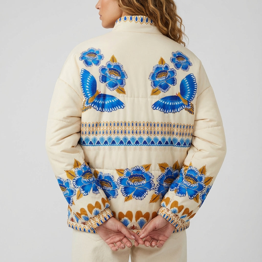 Kurtka Zimowa Damska Boho Wzór | Styl Miejski Na Co Dzień