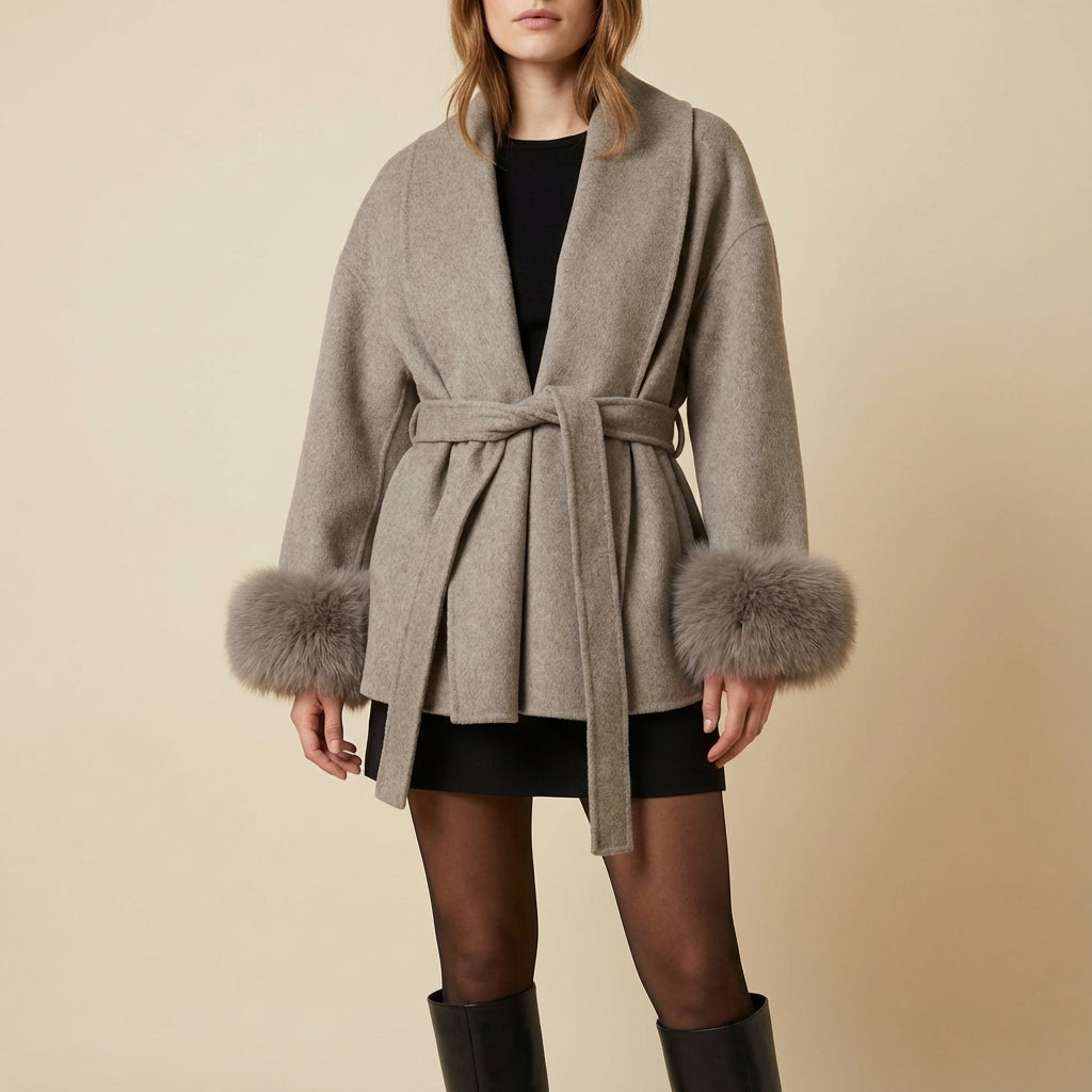 Płaszcz Damski Klasyczny z Paskiem | Styl Miejski