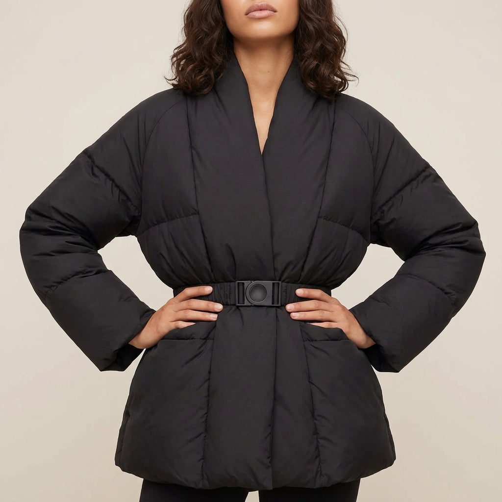 Kurtka Damska Zimowa Puchowa z Kapturem | Styl Miejski