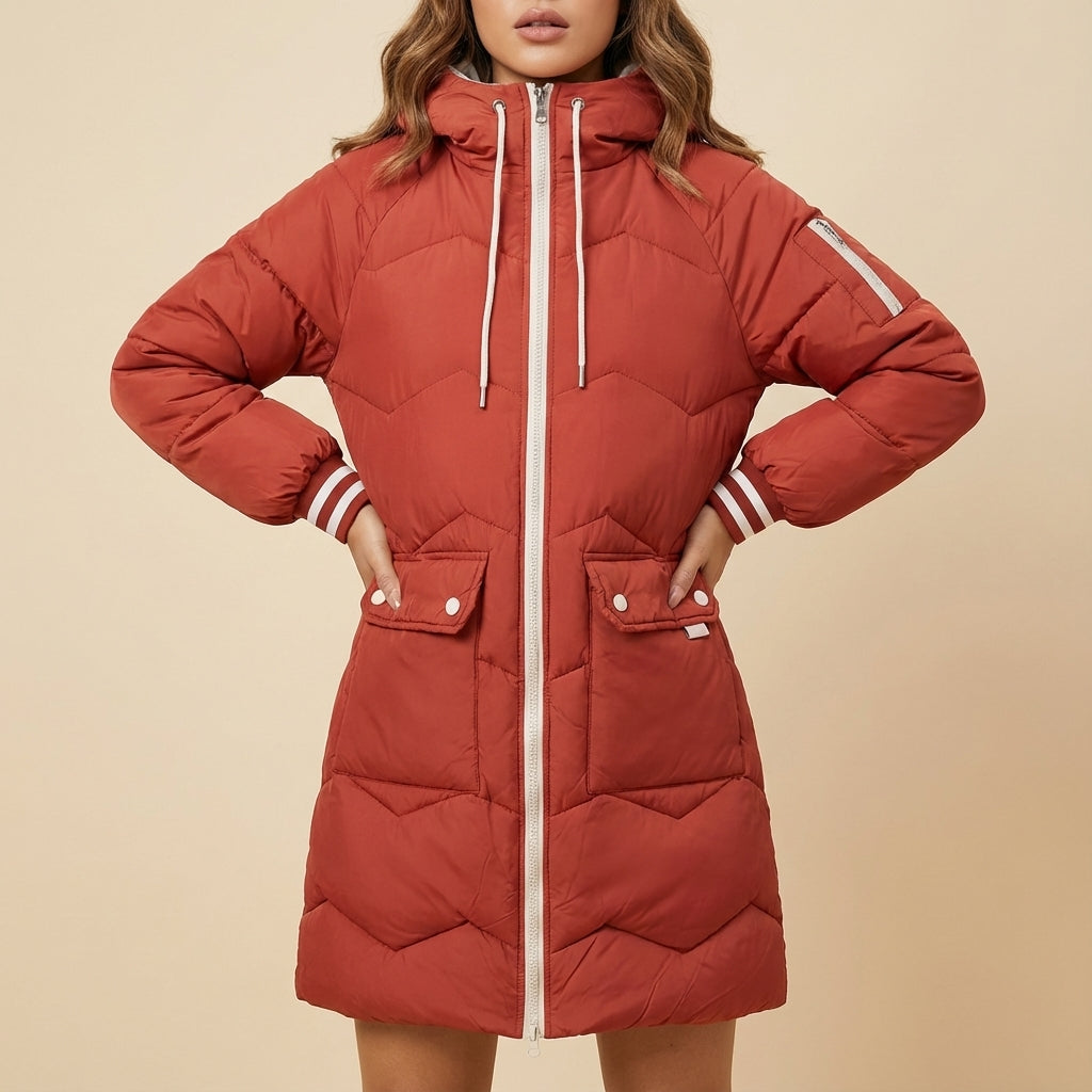 Kurtka Damska Zimowa z Kapturem | Styl Miejski na Co Dzień