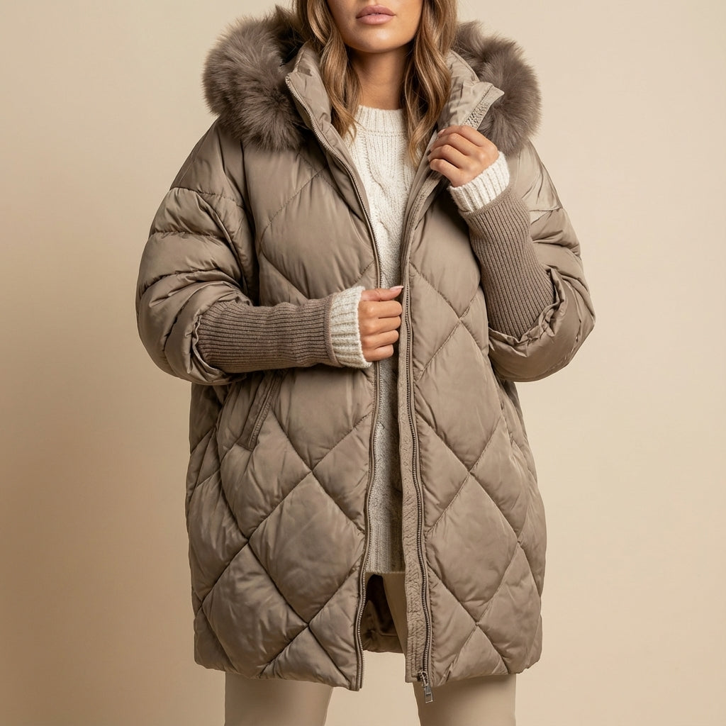 Kurtka Zimowa Damska Pikowana Oversize | Na Zimowe Dni