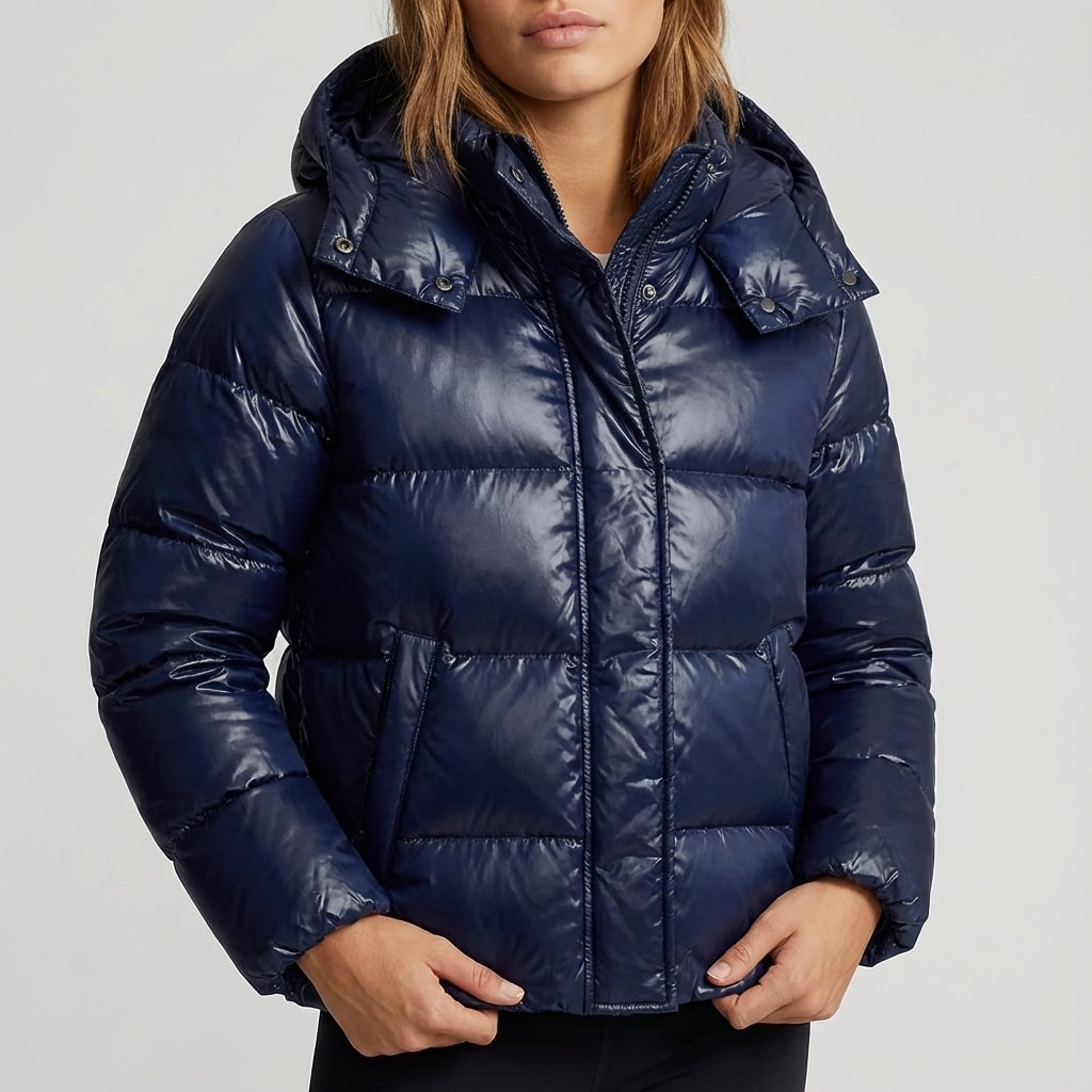Kurtka Puchowa Damska z Kapturem | Miejski Styl Zimowy