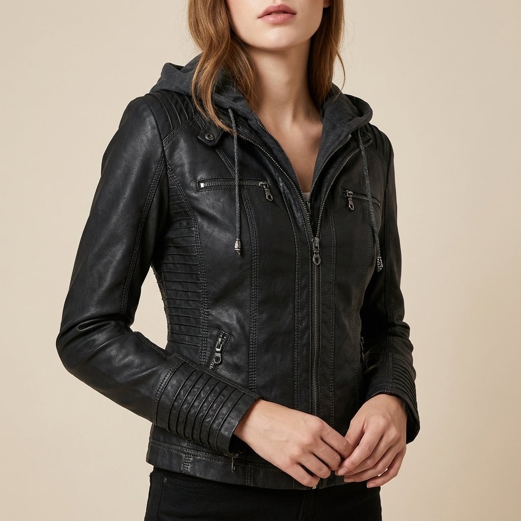 Kurtka Damska z Kapturem Brązowa | Na Co Dzień