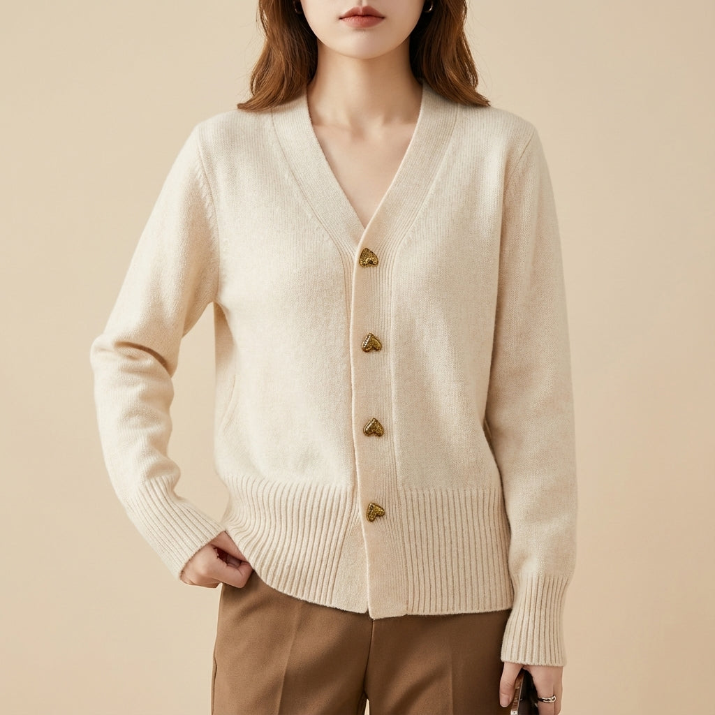 Kardigan damski V-neck klasyczny | Codzienne noszenie