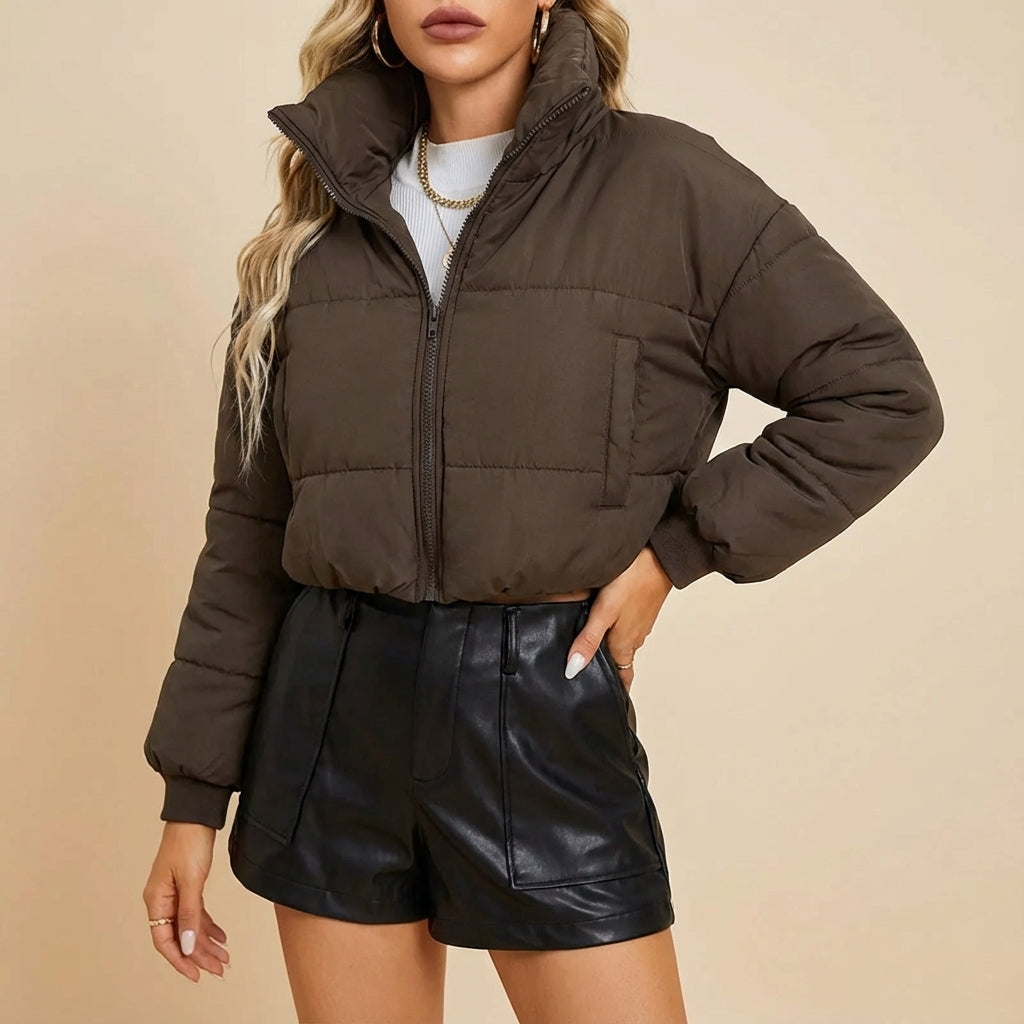 Kurtka Pikowana Damska Krótka | Codzienny Styl Miejski